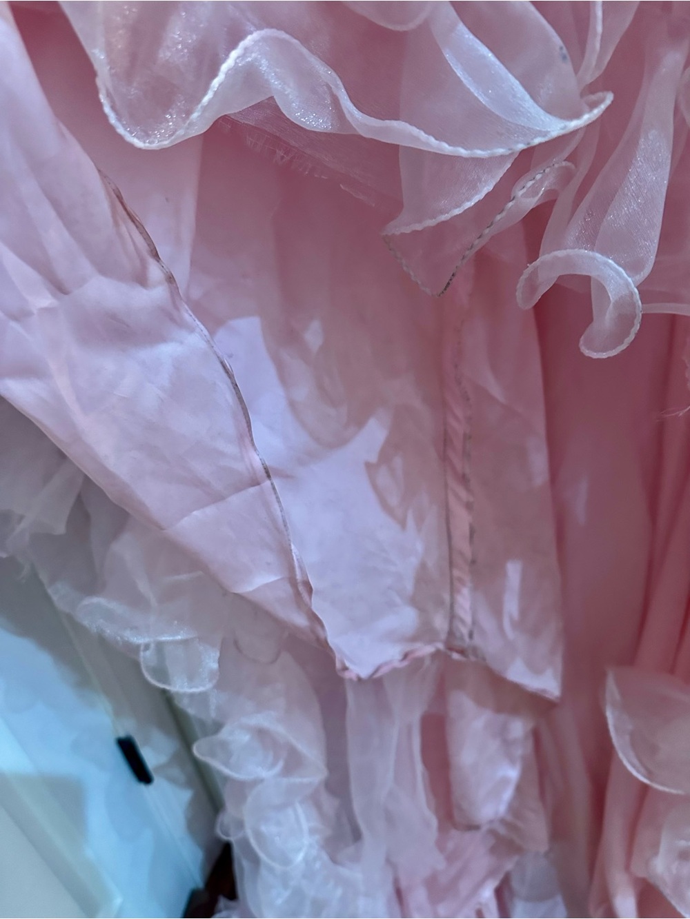 Glenda the Good Gown Costume Romantic Pink Ruffled Tulle Wedding Dress Pink Gown - Picture 8 of 8
